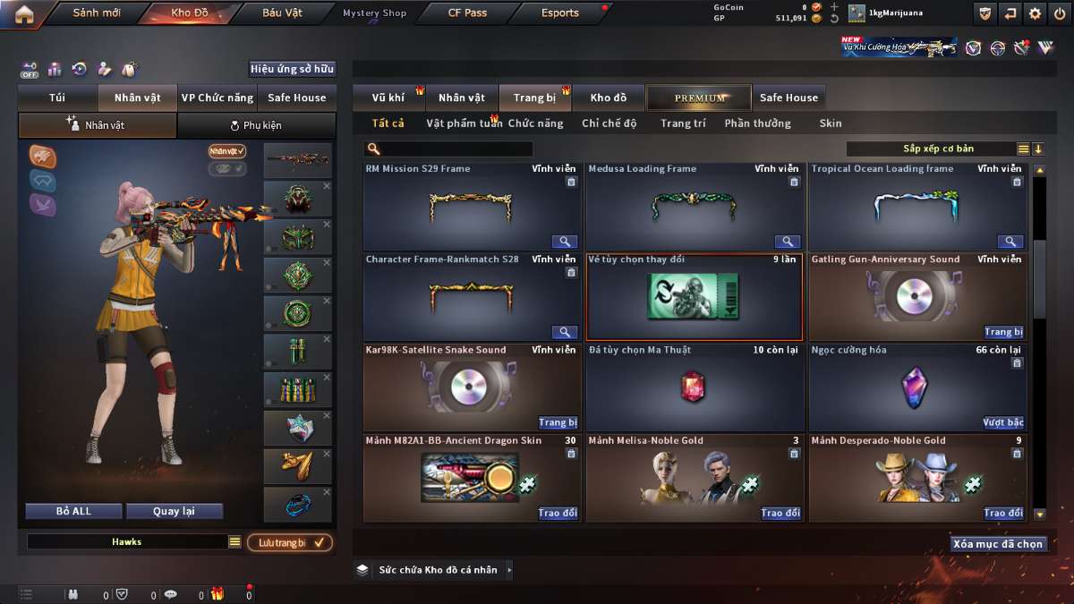 shop acc cf uy tin gia re